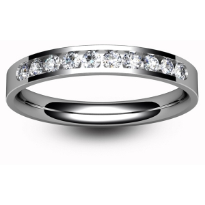 Diamond Wedding Ring - All Metals (TBCE2518CHW) Channel Set
